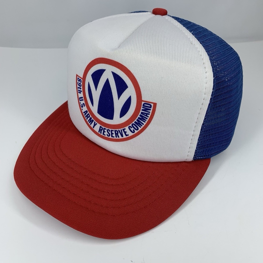 89th US Army Reserve Command Trucker Hat Adjustable Snapback OSFA Mesh Cap Vtg